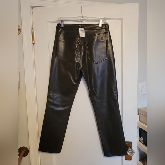 NWT Citizens of Humanity Jolene High-Rise Straight Cropped Leather Pants 27 - Picture 9 of 11